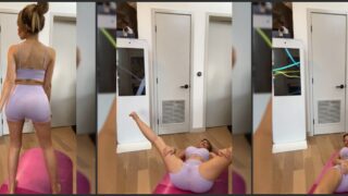 Farrah Abraham pussy touching in yoga pants