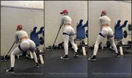 Bailey Stewart White Workout Pants Camel Toe
