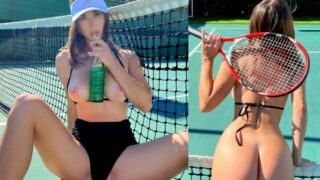Natalie Roush Tennis Court Strip Tease Onlyfans Set Leaked